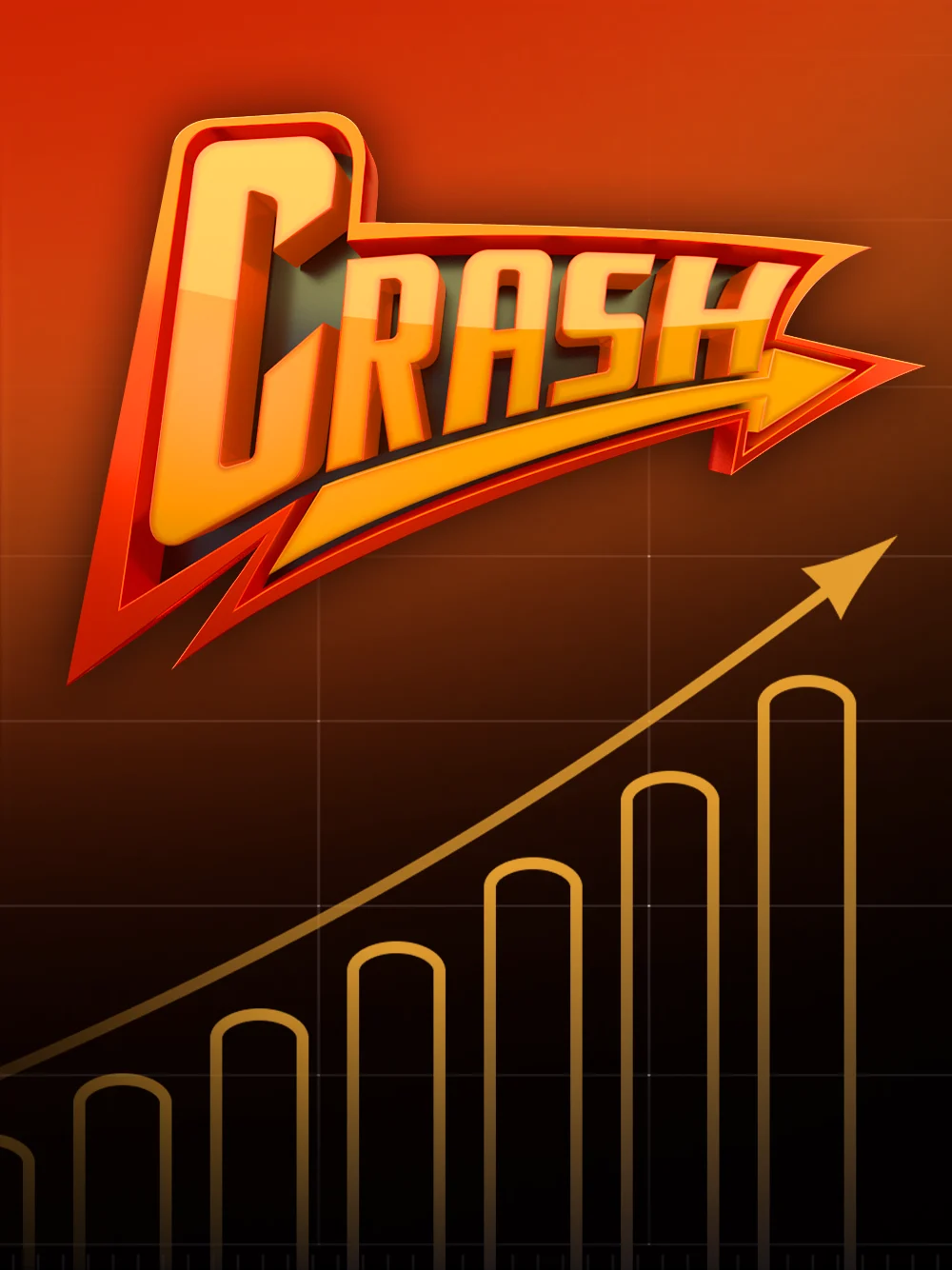 Tarjeta de juego crash con acción rápida y estilo esports.