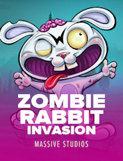 Juego con temática divertida de invasión zombi y estilo llamativo.